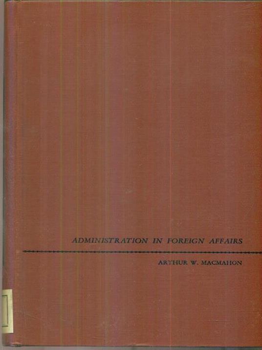 Administration in foreign affairs - copertina