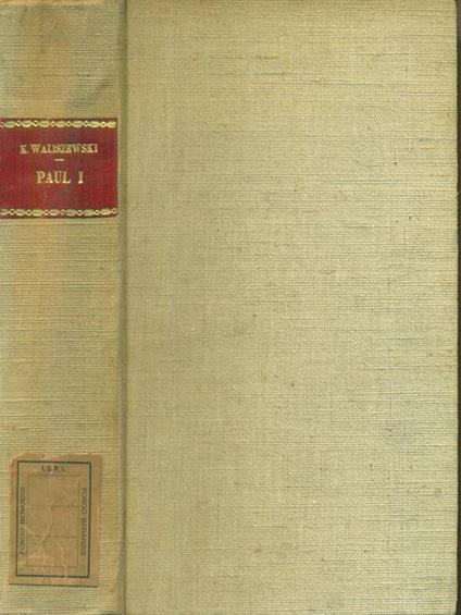 Paul I - K. Waliszewski - copertina