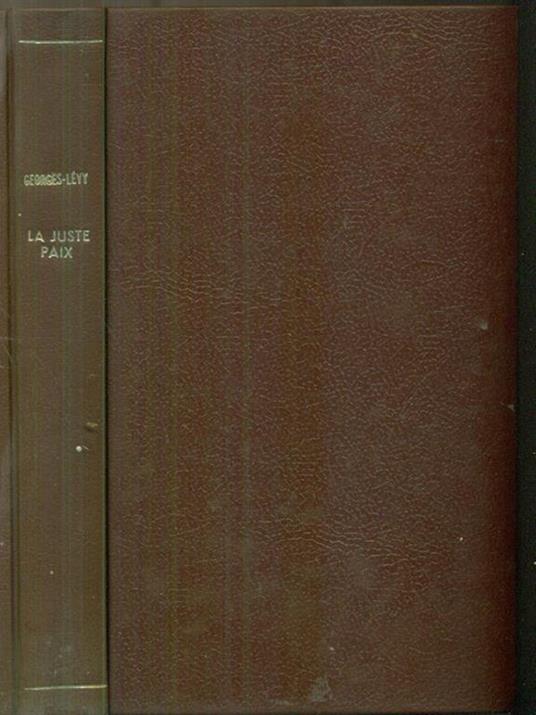 La juste paix - copertina