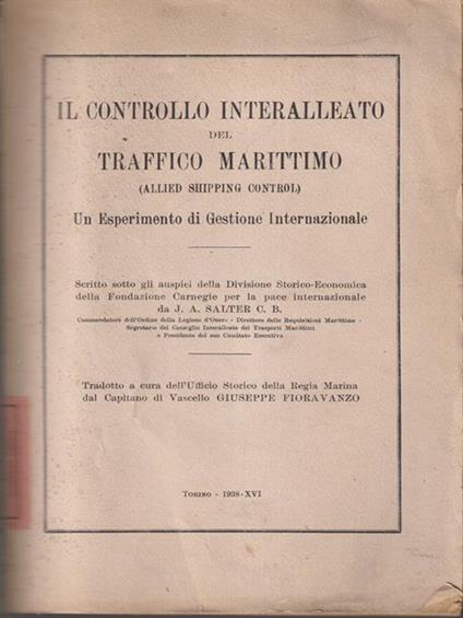 Il controllo interalleato del traffico marittimo - copertina