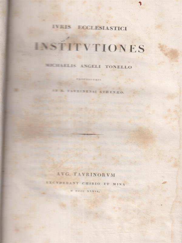 Iuris ecclesiastici institutiones