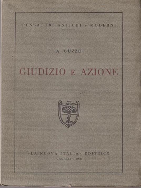 Giudizio e azione - A. Guzzo - copertina