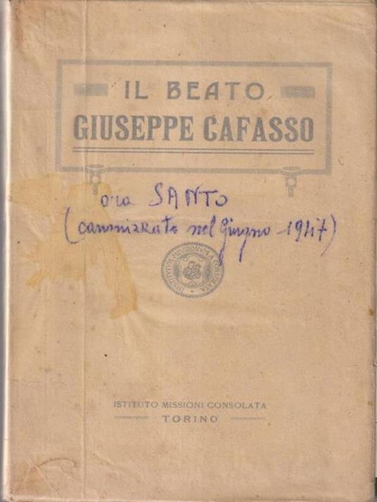Il beato Giuseppe Cafasso - copertina