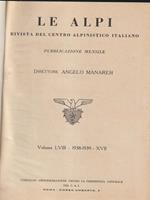 Rivista del club alpino italiano 1938/1939-1939/1940 annata completa