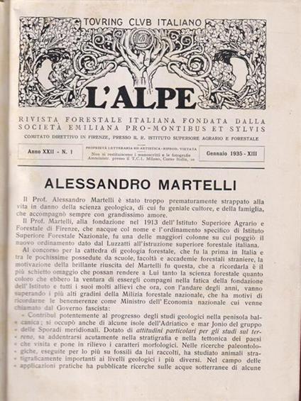 L' alpe 1935 - annata completa - copertina