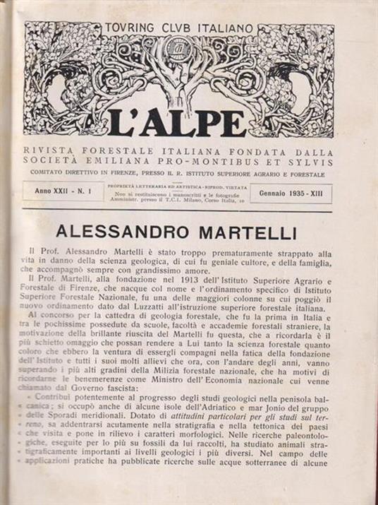 L' alpe 1935 - annata completa - copertina