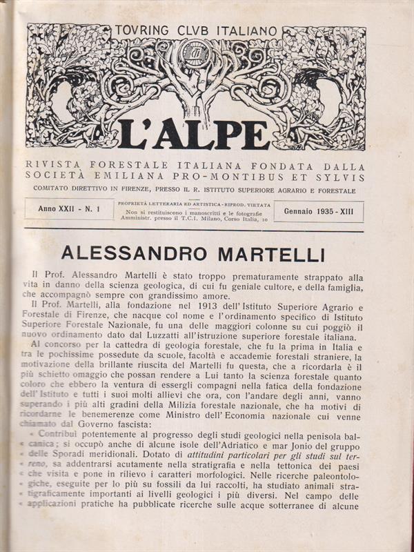 L' alpe 1935 - annata completa