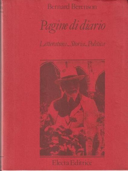 Pagine di diario. Letteratura_Storia_Politica - Bernard Berenson - copertina