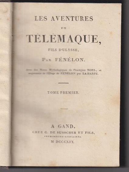 Les aventures de Telemaque 2voll - François Fénelon - copertina