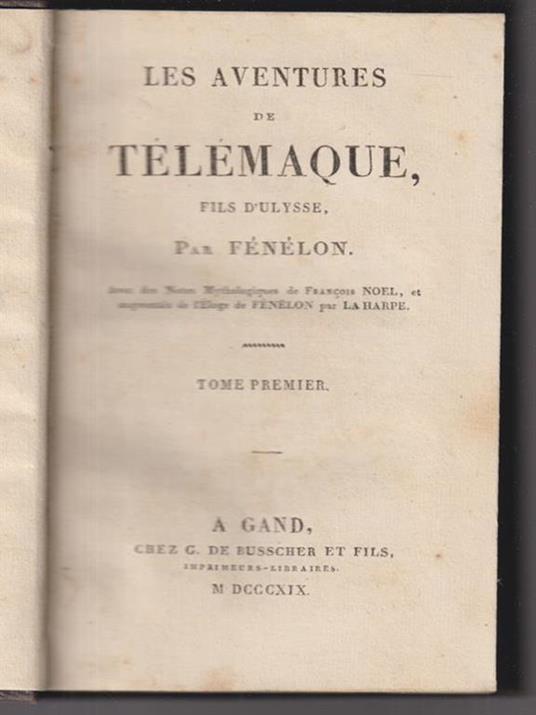 Les aventures de Telemaque 2voll - François Fénelon - copertina