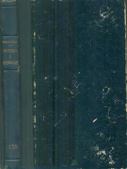 Memorie e speranze - Arturo Vecchini - copertina