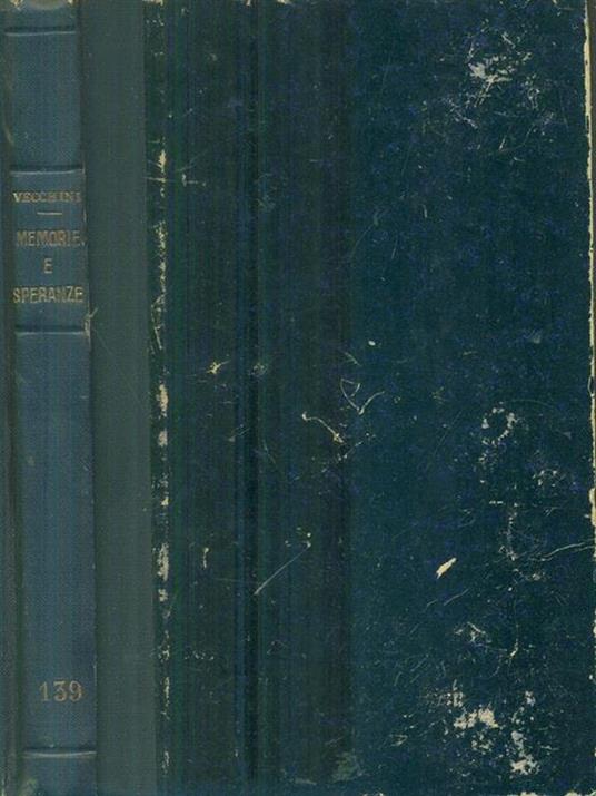 Memorie e speranze - Arturo Vecchini - copertina