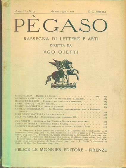 Pegaso Anno II N. 3/Marzo 1930 - copertina