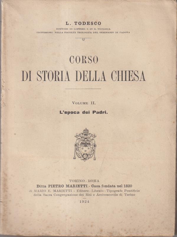 Corso di storia della chiesa vol II