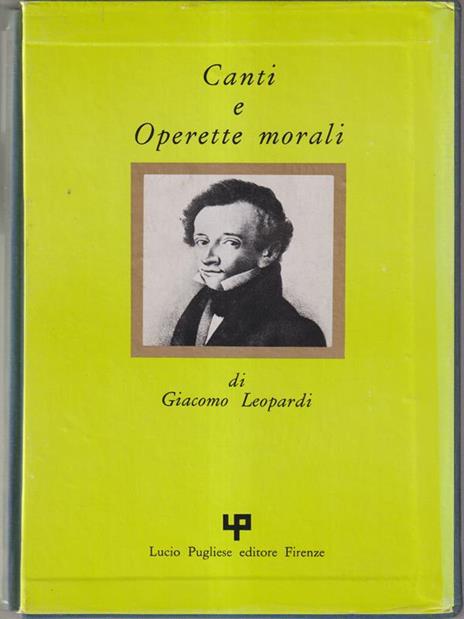 Canti e operette morali - Giacomo Leopardi - copertina