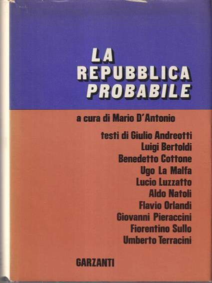La repubblica probabile - copertina