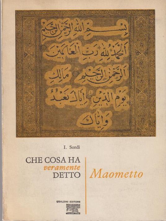 Che cosa ha veramente detto Maometto - Italo Sordi - copertina