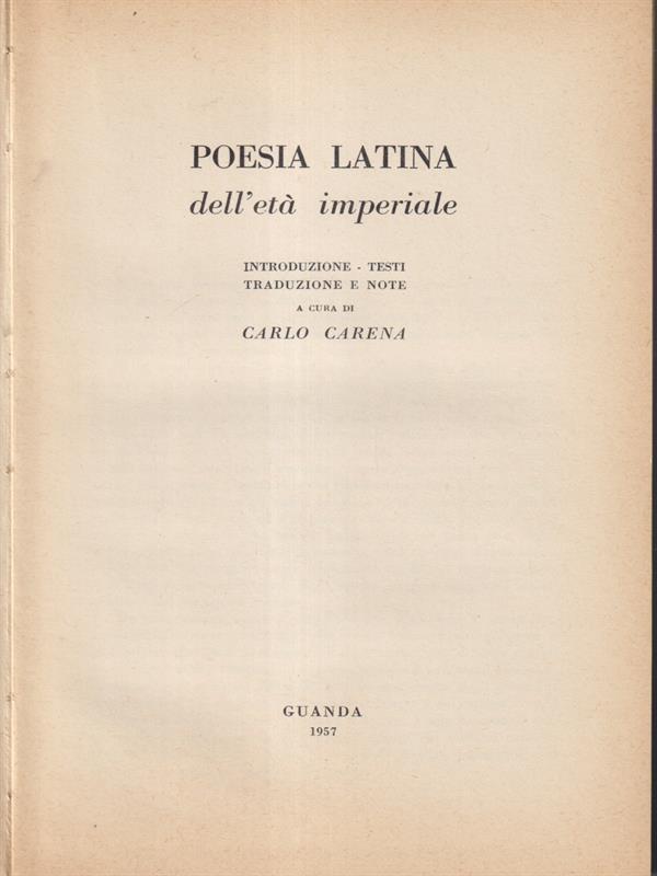 Poesia latina dell'età imperiale