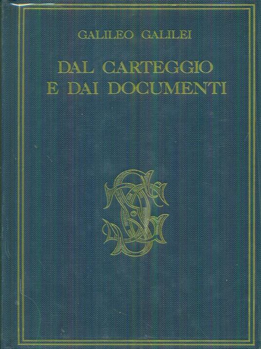Dal Carteggio e dai documenti - copertina