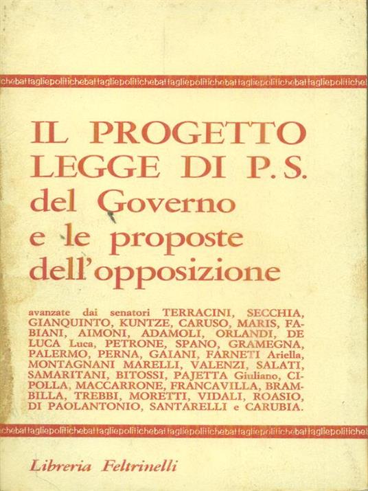 Il  progetto legge di P.S - copertina