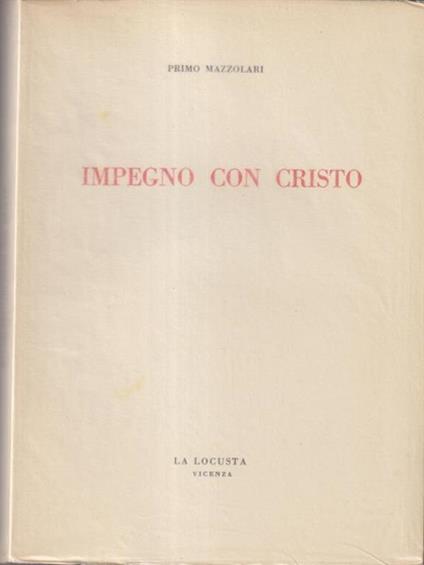 Impegno con Cristo - Primo Mazzolari - copertina