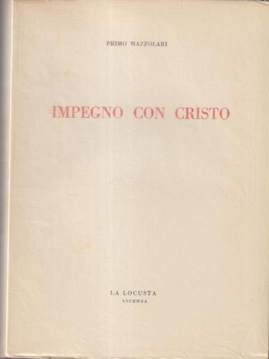 Impegno con Cristo - Primo Mazzolari - copertina
