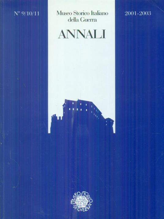 Annali n 9/10/11 2001-2003 - copertina