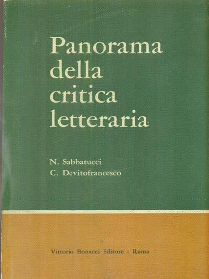 Panorama della critica letteraria - N. Sabbatucci - copertina