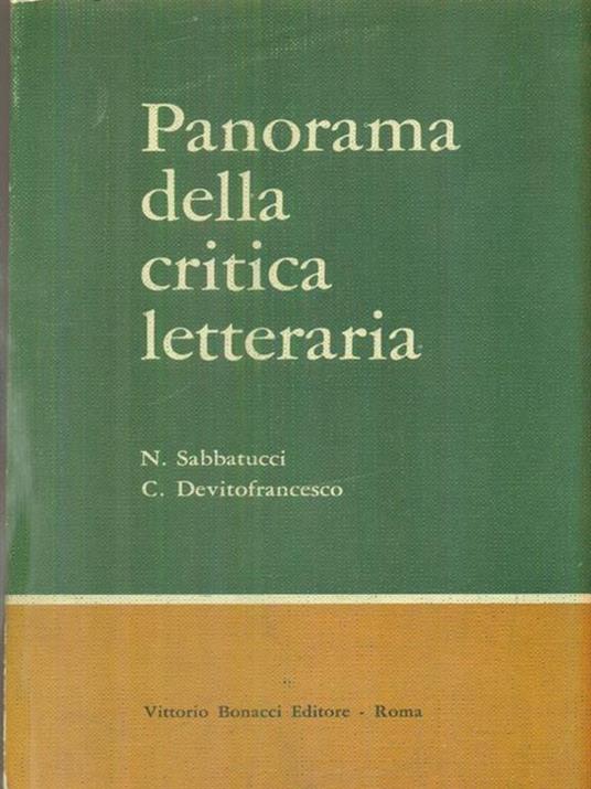 Panorama della critica letteraria - N. Sabbatucci - copertina