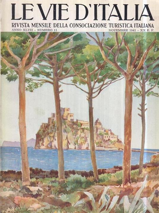 Le vie d'Italia. Nov. 1941 N. 11. Rivista mensile del Touring Club Italiano - copertina