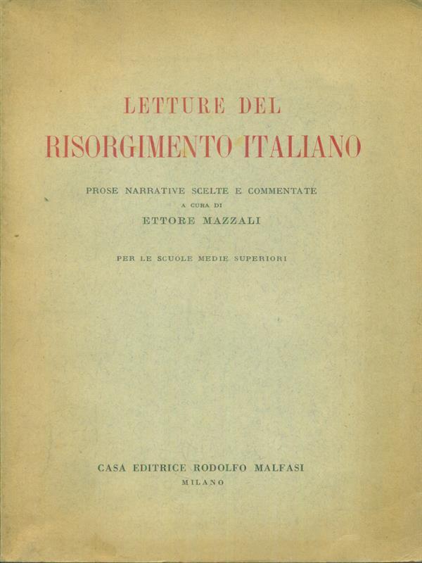 Letture del Risorgimento Italiano