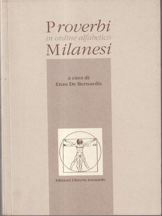 Proverbi milanesi in ordine alfabetico - Enzo Bernardini - copertina