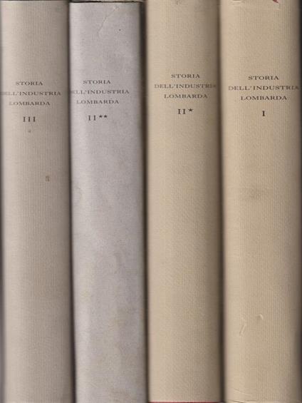 Storia dell'industria lombarda 4 vv - copertina
