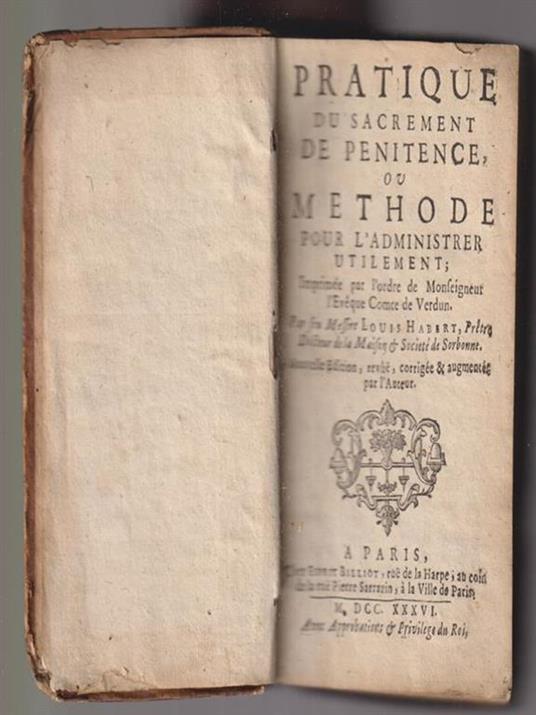 Pratique du sacrement de penitence - Louis Habert - copertina