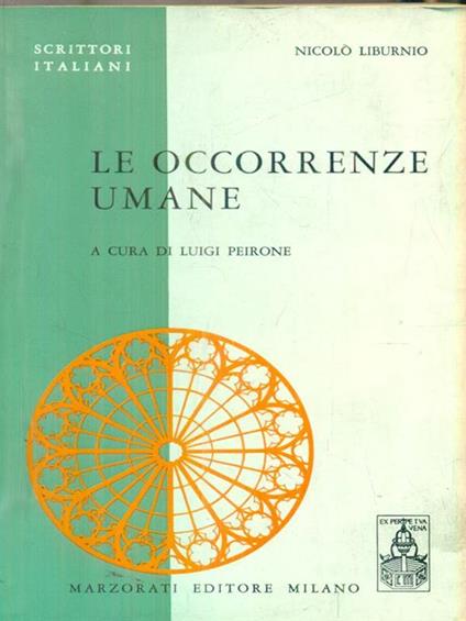 Le occorrenze umane - Nicolò Liburnio - copertina