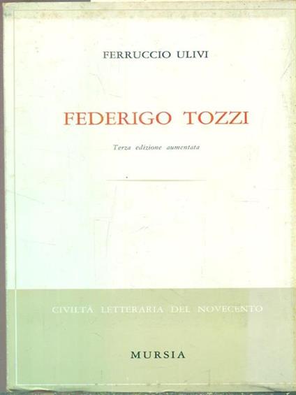 Federico Tozzi - Ferruccio Ulivi - copertina