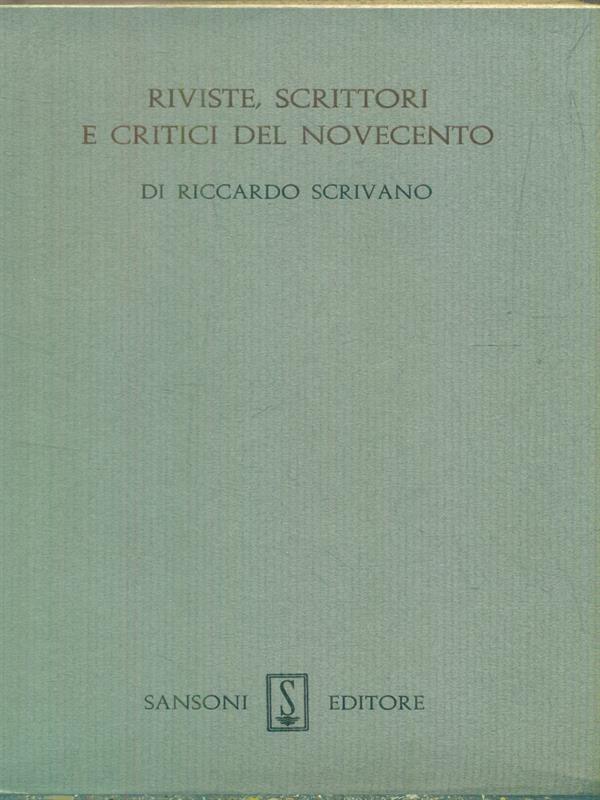 Riviste scrittori e critici del novecento