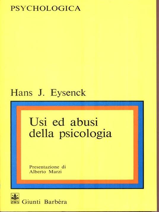 Usi e abusi della psicologia - Hans J. Eysenck - copertina