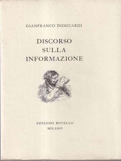 Discorso sulla informazione - Gianfranco Dioguardi - copertina