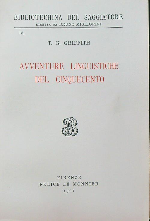 Avventure linguistiche del Cinquecento