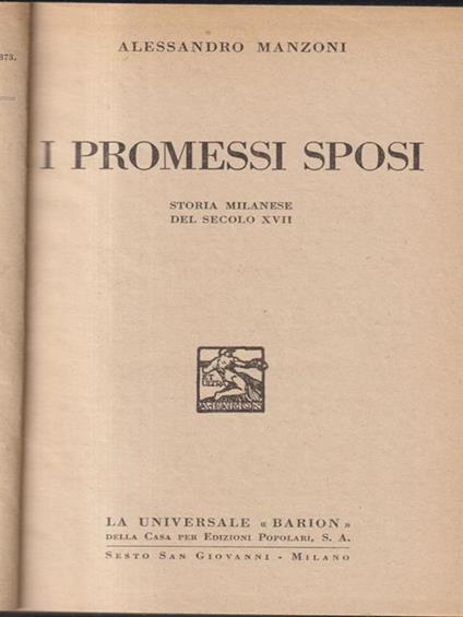 I promessi sposi - Alessandro Manzoni - copertina