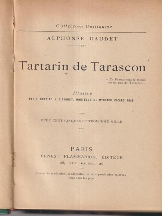 Tartarin de tarascon - Alphonse Daudet - copertina