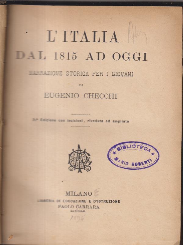L' Italia dal 1815 ad oggi