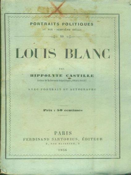 Louis Blanc - copertina