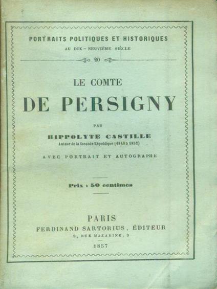 Le comte de Parsigny - copertina