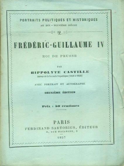 Frederic-Guillaume IV - copertina