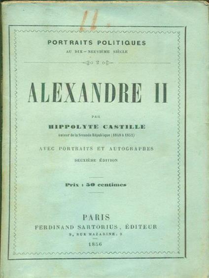 Alexandre II - copertina