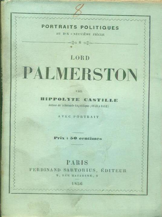 Lord Palmerston - copertina