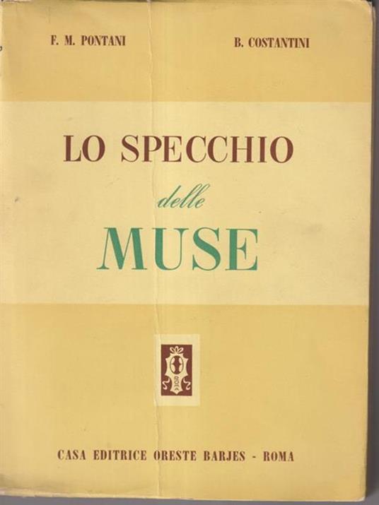 Lo specchio delle muse - Pontani - copertina