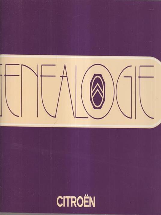 Genealogie Citroen - Jacques Wolgensinger - copertina